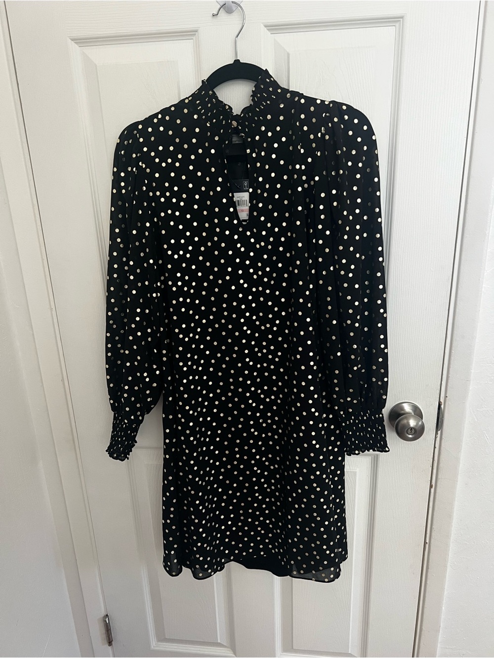 Tommy Hilfiger Black Dress with White Polka Dots
